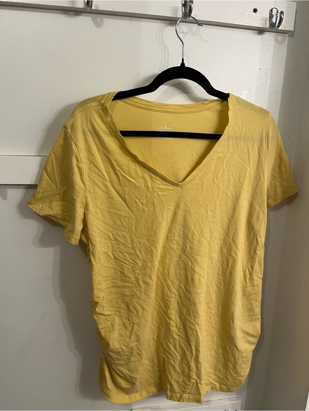 Maternity Everyday V-Neck Short Sleeve Tee in Yellow